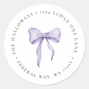 Lavendel lint adreslabel baby shower sticker label