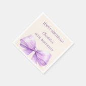 Lavendel lint ivoor verjaardagsfeest servet (Hoek)