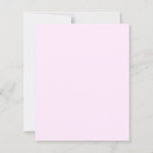 Lavendel lint roze coquette verjaardagsuitnodiging (Achterkant)