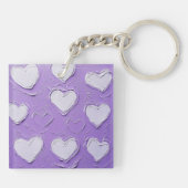 Lavendel  lithografie #2 Digitale kunst Sleutelhanger (Achterkant)