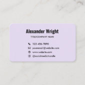 Lavendel Logo Scan Code Contact Bedrijfskaart Visitekaartje (Voorkant)