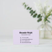 Lavendel Logo Scan Code Contact Bedrijfskaart Visitekaartje (Staand voorkant)