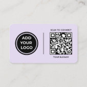 Lavendel Logo Scan Code Contact Bedrijfskaart Visitekaartje (Achterkant)
