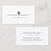 Lavendel Logo Schoon Visitekaartje (Voorkant / Achterkant)