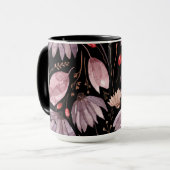 Lavendel Lotus Bloemen Mok (Voorkant links)
