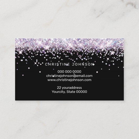 lavendel lotusbloem visitekaartje (Achterkant)