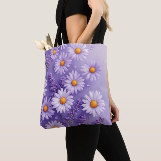 Lavendel Love & Daisy Charm Tas (Dichtbij)