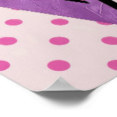 Lavendel Love Pink Polka Dot Poster (Hoek)