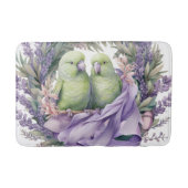Lavendel Lovebirds Badmat (Voorkant)