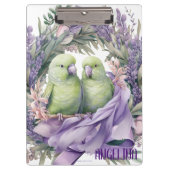 Lavendel Lovebirds Klembord (Voorkant)