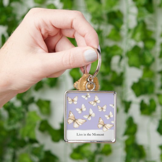 Lavendel Luchten & Vlinders Sleutelhanger (Hand)
