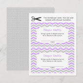 Lavendel Luiers Raffel tickets, kleine hoeveelheid Uitnodiging Briefkaart (Voorkant / Achterkant)