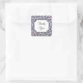 Lavendel Luipaardprint Bedankt Stickers (Tas)