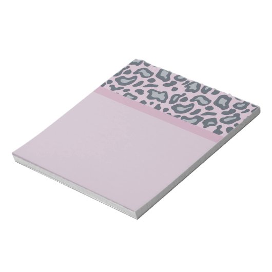 Lavendel Luipaardprint Notitieblok (Linkerzijde)