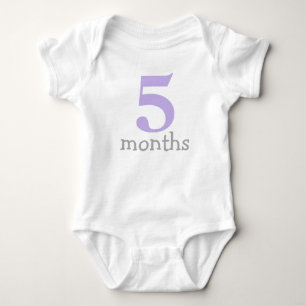 Lavendel Maandelijkse mijlpalen Baby Romper