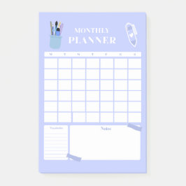 Lavendel Maandelijkse Planner Lay-out Kunst Post-it® Notes