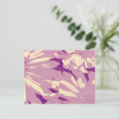 lavendel madeliefje briefkaart (Staand voorkant)