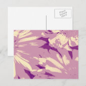 lavendel madeliefje briefkaart (Voorkant / Achterkant)