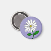 Lavendel Madeliefje Handgetekende Magneet (Voorkant / Achterkant)