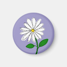 Lavendel Madeliefje Handgetekende Magneet