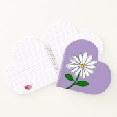 Lavendel Madeliefje Hart Notitieboek (Binnen)