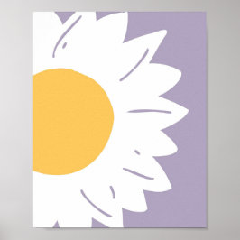 Lavendel Madeliefje – Minimalistische Bloemige Muu Poster
