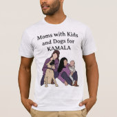 Lavendel - Mama Kind en Hond voor Kamala Tshirt (Voorkant)