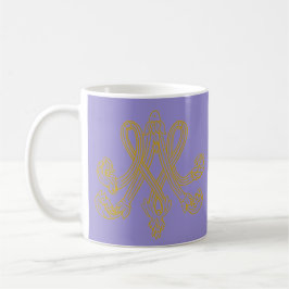 Lavendel Marie Antoinette Monogram Koffie Mok