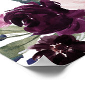 Lavendel Marineblauw Bloemige Bruiloft Welkom Poster (Hoek)