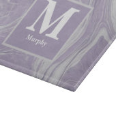 Lavendel Marmer met zachte witte aderen Monogram Snijplank (Hoek)