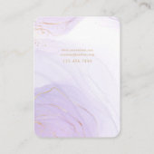 Lavendel Marmeren Gouden Sieraden Display Kaart Visitekaartje (Achterkant)