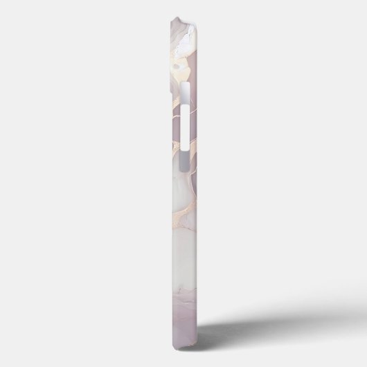 Lavendel Marmeren iPhone 13 Hoesje met Zilveren Ad (Achterkant / Links)