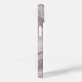 Lavendel Marmeren iPhone 14 Hoesje met Zilveren Ad (Achterkant / Rechts)