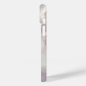 Lavendel Marmeren iPhone 14 Hoesje met Zilveren Ad (Achterkant / Links)