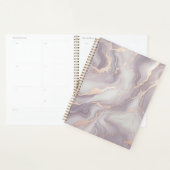 Lavendel Marmeren Planner met Zilveren Aderen (Display)