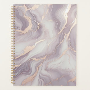 Lavendel Marmeren Planner met Zilveren Aderen