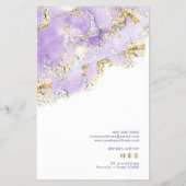 Lavendel marmering ontwerp prijslijst flyer (Achterkant)