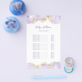 Lavendel marmering ontwerp prijslijst flyer (Enkel)