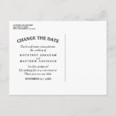 Lavendel Mason Jar Wedding Verander de datum Aankondigingskaart (Achterkant)