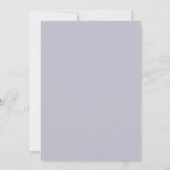 Lavendel Mauve Ranunculus Eucalyptus Bruiloft Kaart (Achterkant)