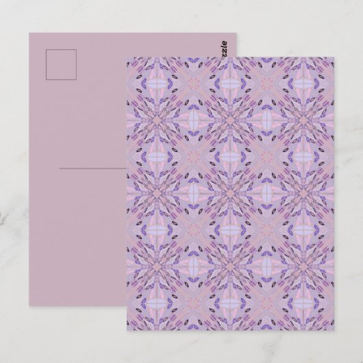 Lavendel Mauve roze Paarse geometrische Abstracte Briefkaart (Voorkant / Achterkant)
