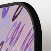 Lavendel Mauve roze Paarse geometrische Abstracte  Pickleball Paddle (Links Detail)