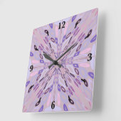 Lavendel Mauve roze Paarse geometrische Abstracte  Vierkante Klok (Hoek)
