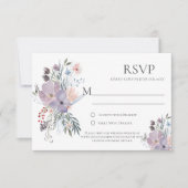 Lavendel Meadow Calligrafie RSVP Kaarten (Voorkant)