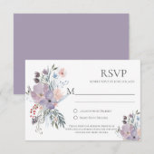 Lavendel Meadow Calligrafie RSVP Kaarten Kaartje (Voorkant / Achterkant)