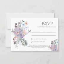Lavendel Meadow Calligrafie RSVP Kaarten