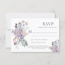 Lavendel Meadow Calligrafie RSVP Kaarten Kaartje