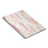 Lavendel Meloen Roze Witte Strepen Notitieboek (Rechterzijde)