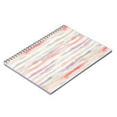 Lavendel Meloen Roze Witte Strepen Notitieboek (Linkerzijde)