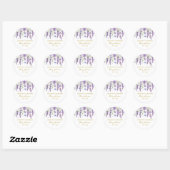 Lavendel Memorial Funeral Classic Ronde Sticker (Vel)
